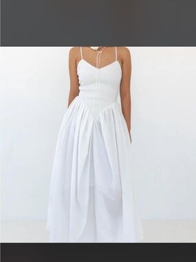 The Bekk Kian Plunged Neck Flare Maxi Dress